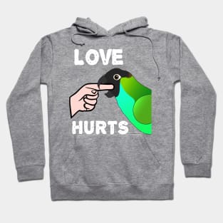 Love Hurts Nanday Conure Parrot Biting Hoodie